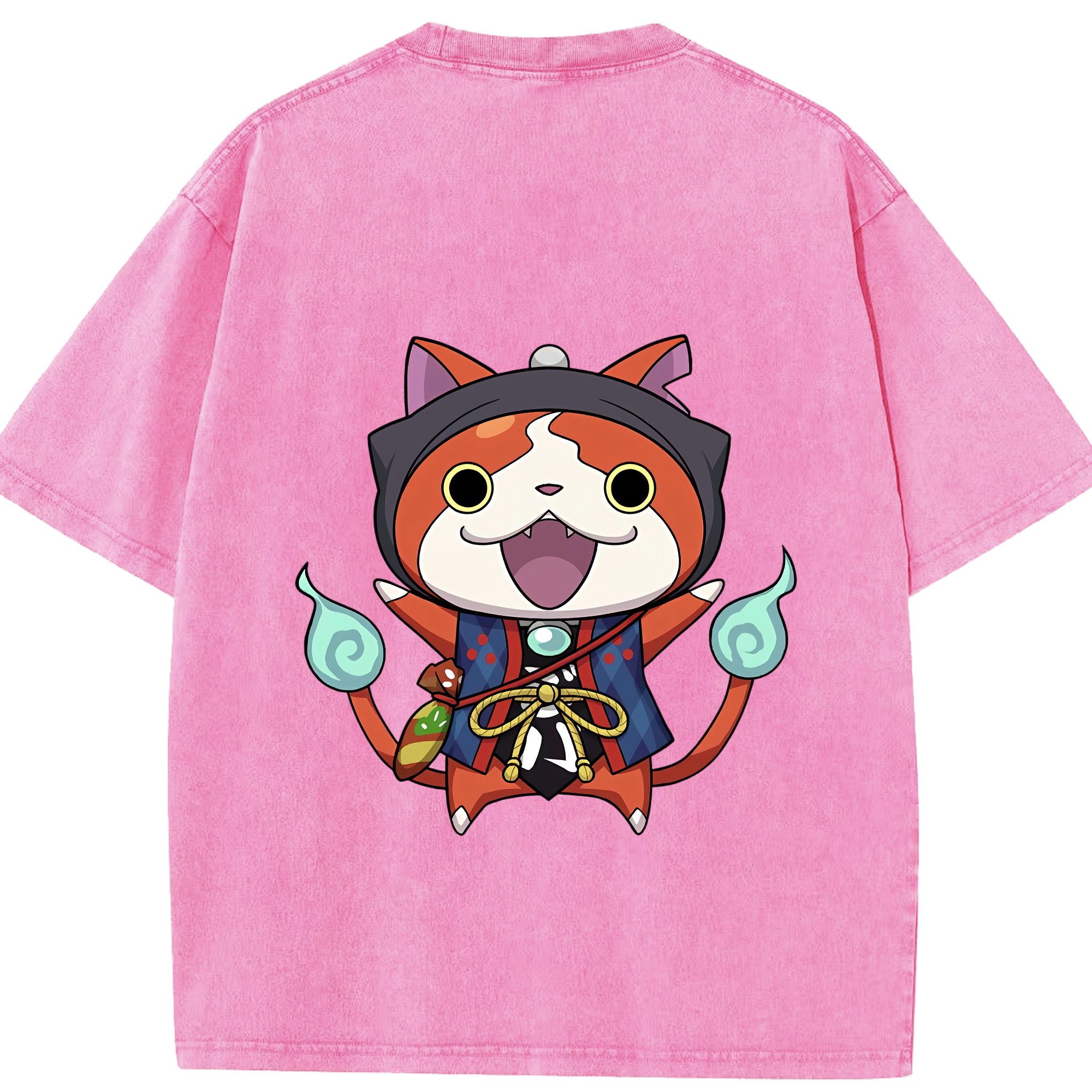 （画像用） 妖怪ウォッチ Yo-kai Watch 綿100% ヴィンテージ風 半袖Tシャツ（背面プリント）